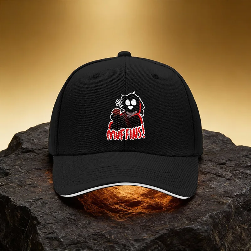 Gorra Black Shadow Munchkin, gorra de béisbol unisex con estampado, gorra deportiva con visera tipo sándwich y cierre a presión, adecuada para el uso diario.