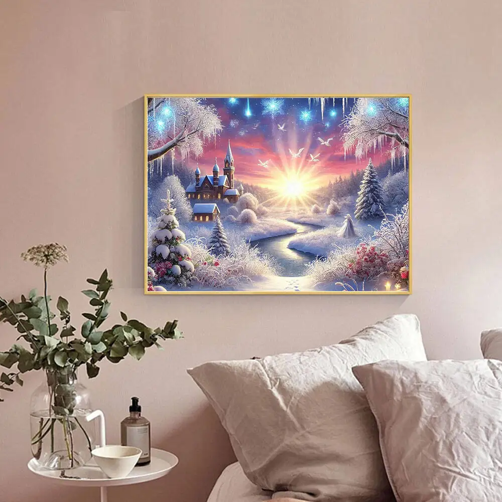 ديزني الماس اللوحة الكرتون حورية البحر الصغيرة DIY 5D فسيفساء عرض ارييل الأسماك جدار الفن ديكور المنزل #3