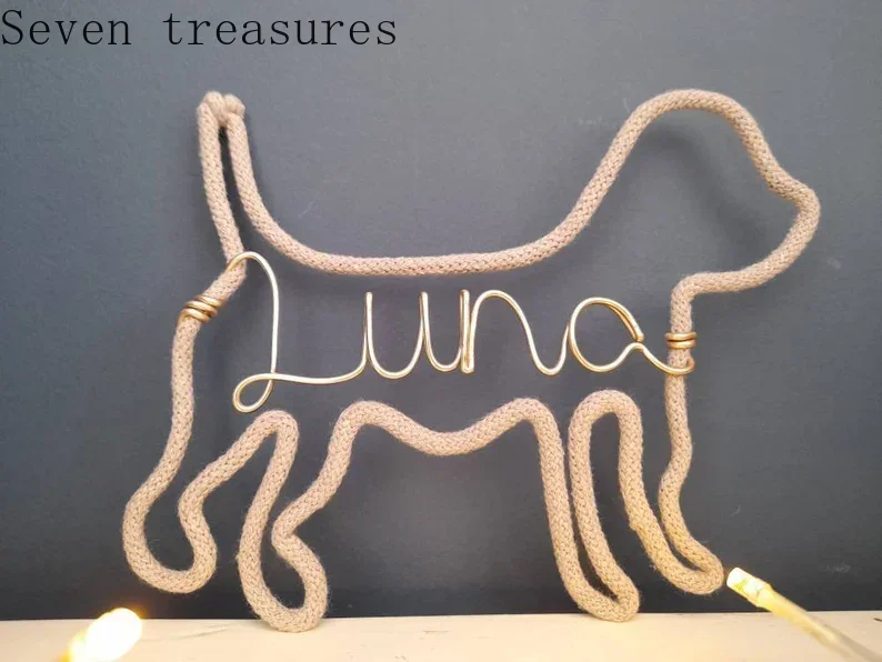 

Personalized custom pet dog animal handmade letter wall decoration, very suitable for pet nest home and party decoration 35CM