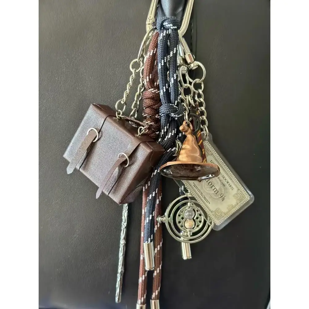 Magic Movie Peripheral Keychain Pendant Handmade Macrame Phone Charm Bag Decoration Keyring Unique