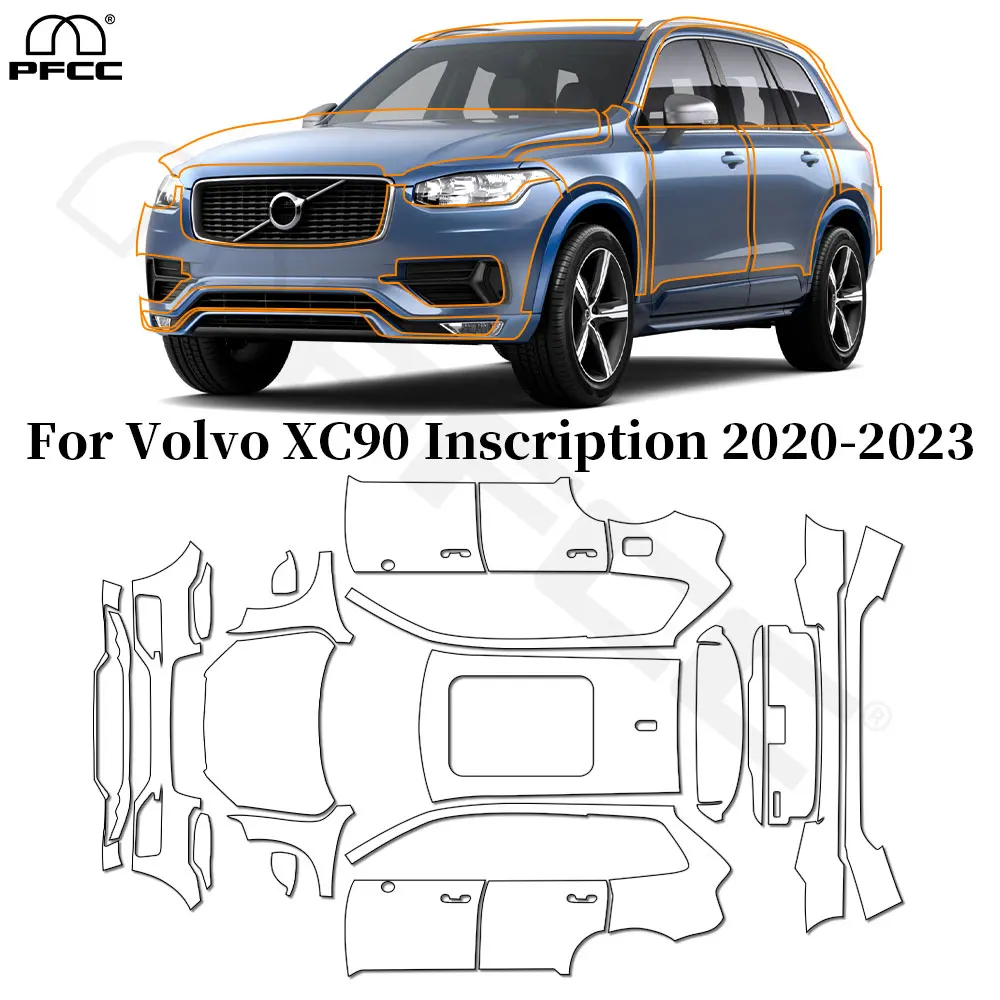 

For Volvo XC90 INSCRIPTION T5 T6 B5 B6 2020-2023 TPU Paint Protection Film Anti-scratch Car Body Clear Bra Pre-cut PPF Resistant
