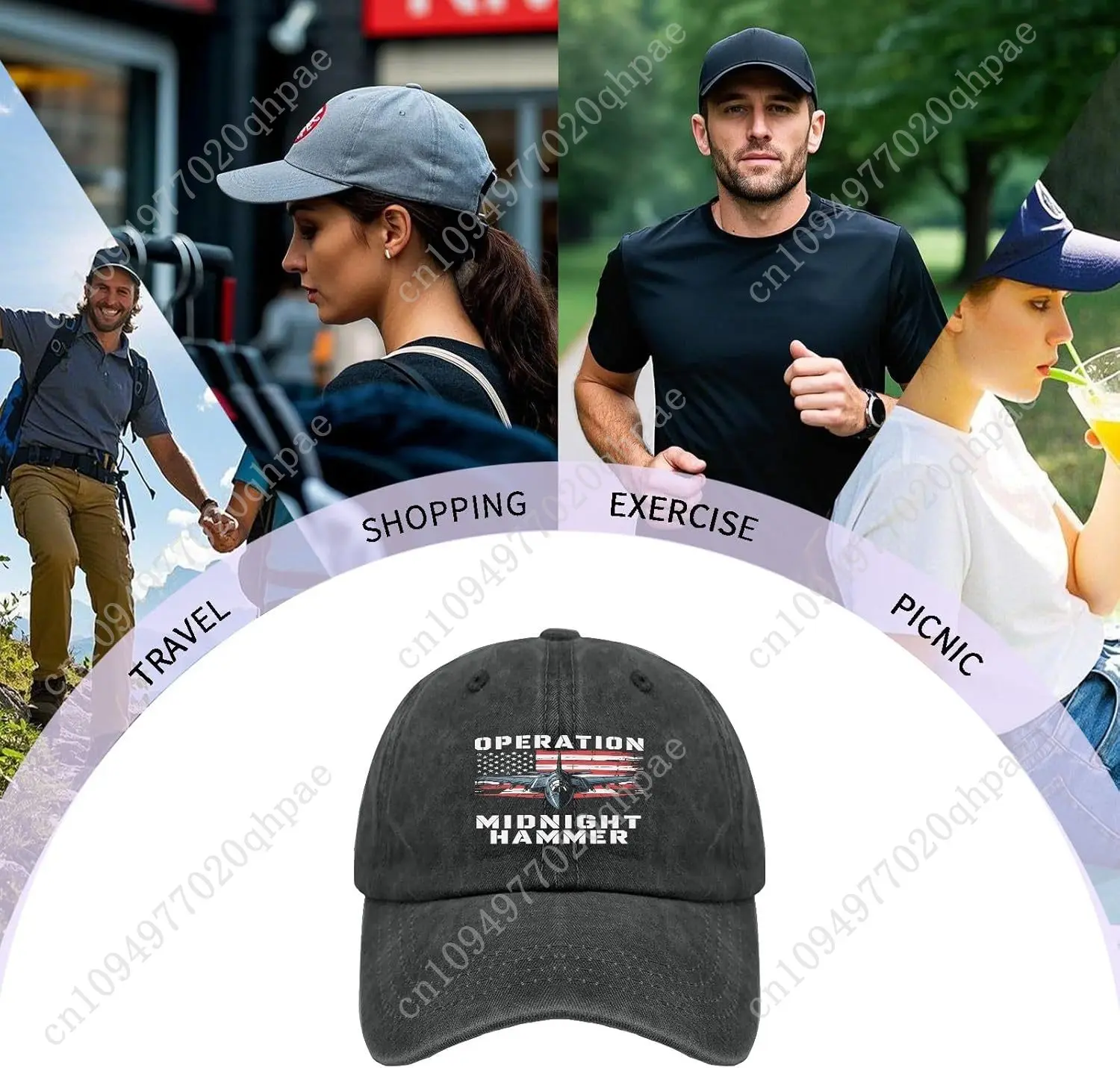 Midnight Hammer B2 Stealth Jet Operation Midnight Hammer Hat voor heren