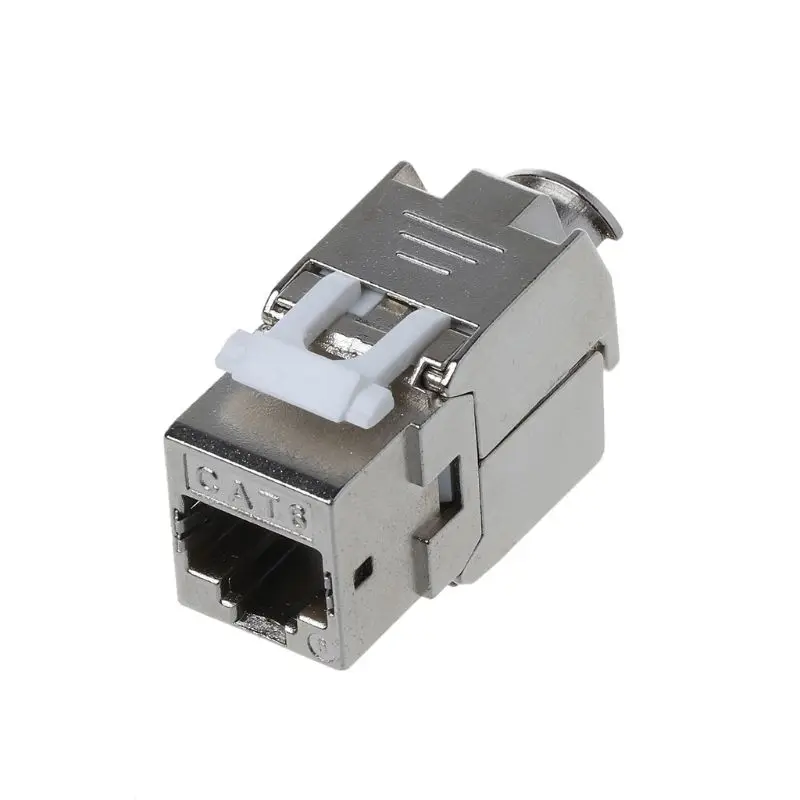 1Pc RJ45 Keystone Cat6 Cat6A Shielded FTP Zinc Alloy Module Keystone   Connector Adapter