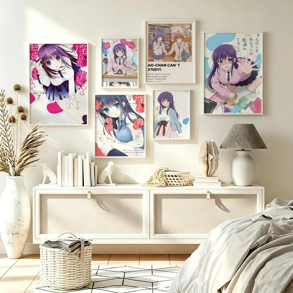 Aesthetic Wall Art Poster Trendy anime Ao-chan Can't Study! Poster for Bedroom Dorm Room Home Decor Large Wall Picture Print