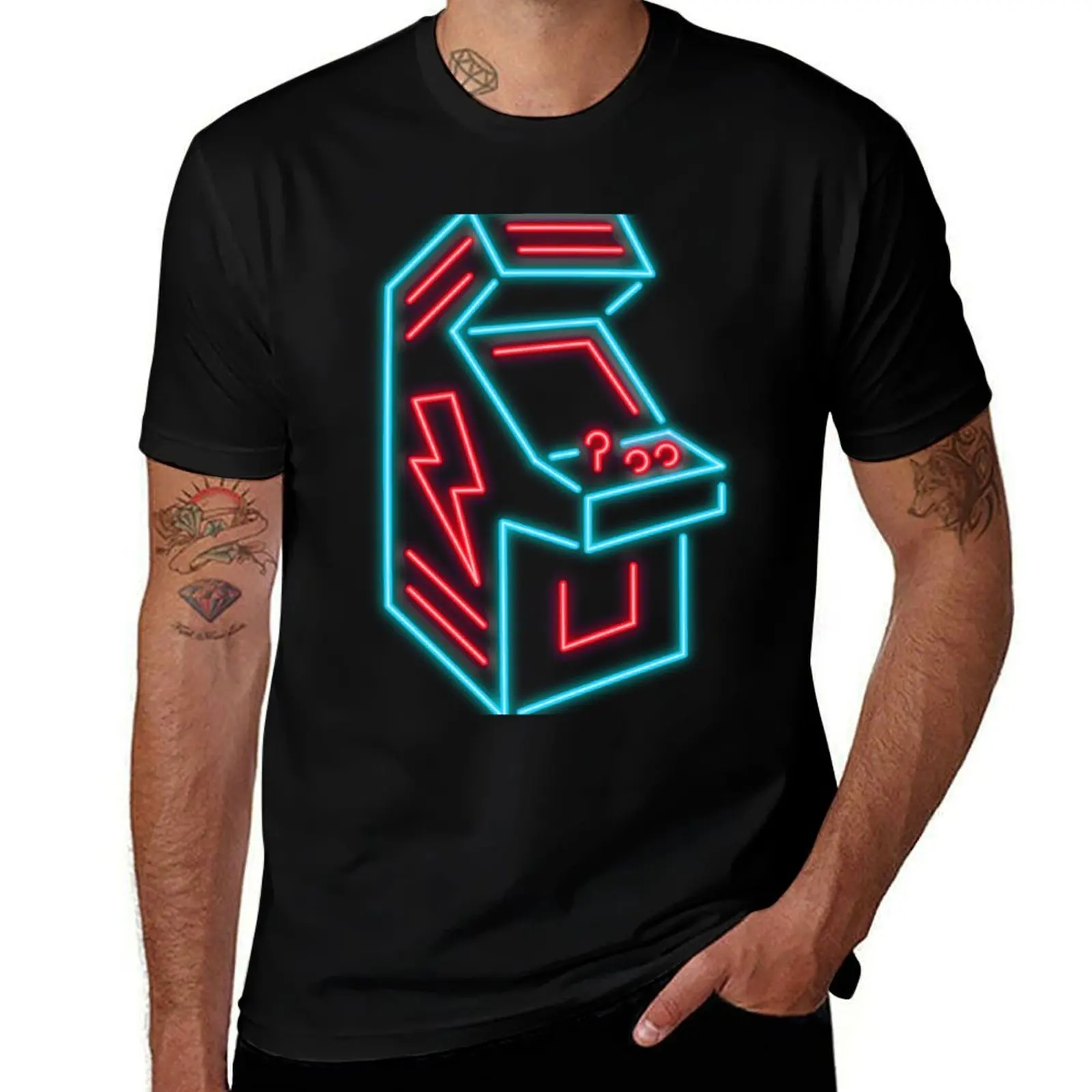 Neon Arcade T-Shirt Casual Loose Fit Short Sleeve T-Shirt