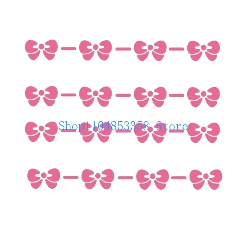 652F Smooth Edged Weatherproof Bowknot Car Sticker Simple Peelable And Application 4Pcs