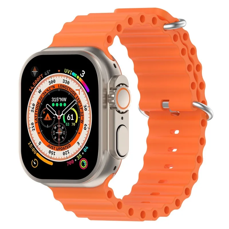 Nieuwe originele Ocean Wave-band voor Apple Watch Band Series 10 iwatch 46 mm 42 mm Sillcone-horlogeband