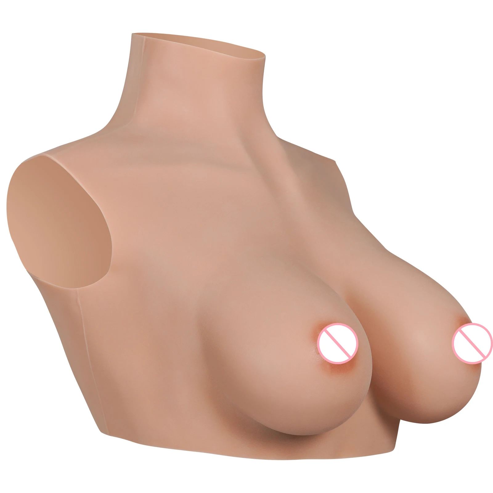 KOOMIHO 2TH GEN Fake Silicone Breast Forms Half Body Huge Boobs B/C/D/E/G Cup Transgender Drag Queen Shemale Crossdress for Men