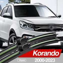 For Ssangyong Korando 2000-2023 Front Windshield Wiper Blades 2pcs Windscreen Window Accessories 2006 2010 2013 2014 2018 2020