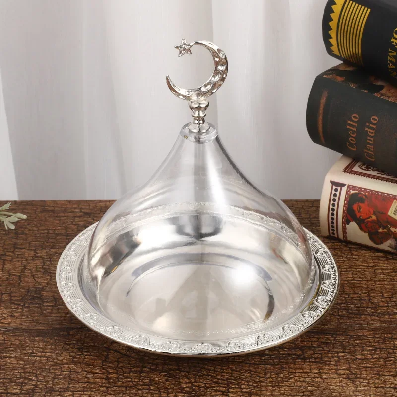 Directly from the manufacturer solid color electroplating process women's wrought iron snack storage tray simple transparent