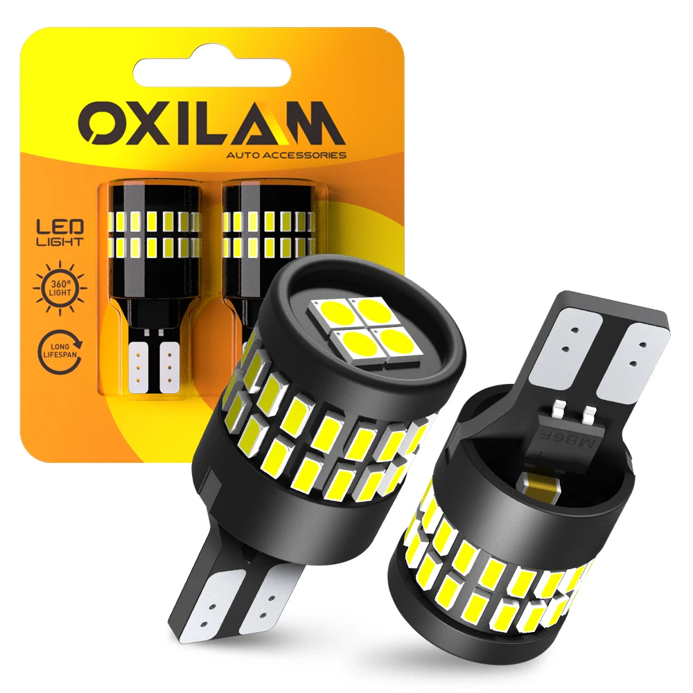 OXILAM 2x T15 LED Bulb Canbus Error Free W16W T16 912 921 LED Light Super Bright Backup Reverse light for Audi Ford Fiesta DC12V