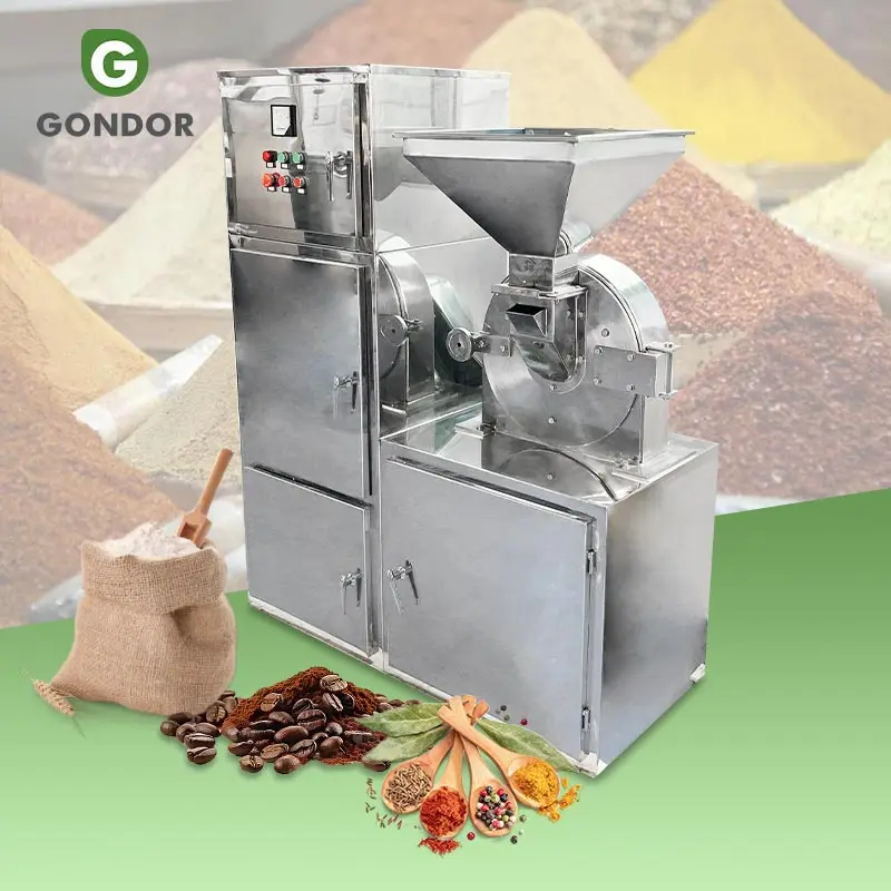 Pulverizador de grado alimenticio con cáscara de camarón y huevo, molino de 6 martillos, molinillo de hierbas, especias, Masala, máquina trituradora de polvo