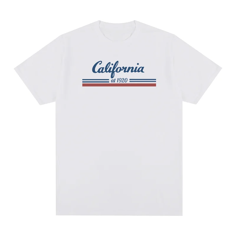 

California at 1920 Vintage t-shirt Aesthetic Letter Print Streetwear Y2K 90s Cotton Men T shirt New TEE TSHIRT Womens tops