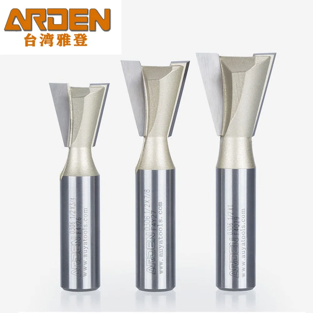 ARDEN  Woodworking Carbide Dovetail Router Bit Tool Tenon Groove Milling Cutter Wood Drawer Cabinet Clapboard Dovetail CNC Tool