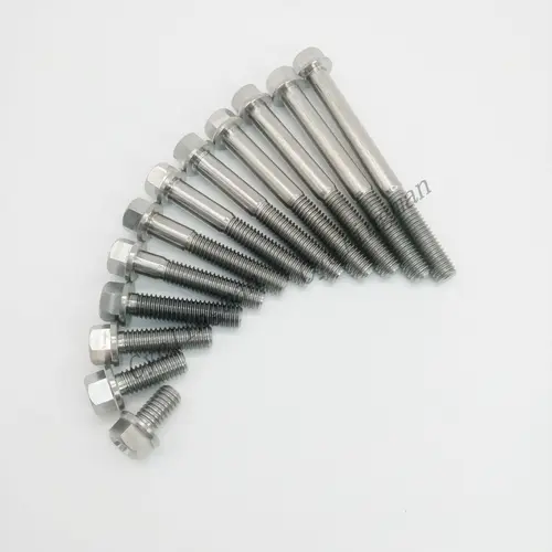 1 pieza de titanio Ti 10 15 20 25 30 35 40 45 50 55 60 65mm M6 tornillo de brida de cabeza hexagonal tornillos de ciclismo
