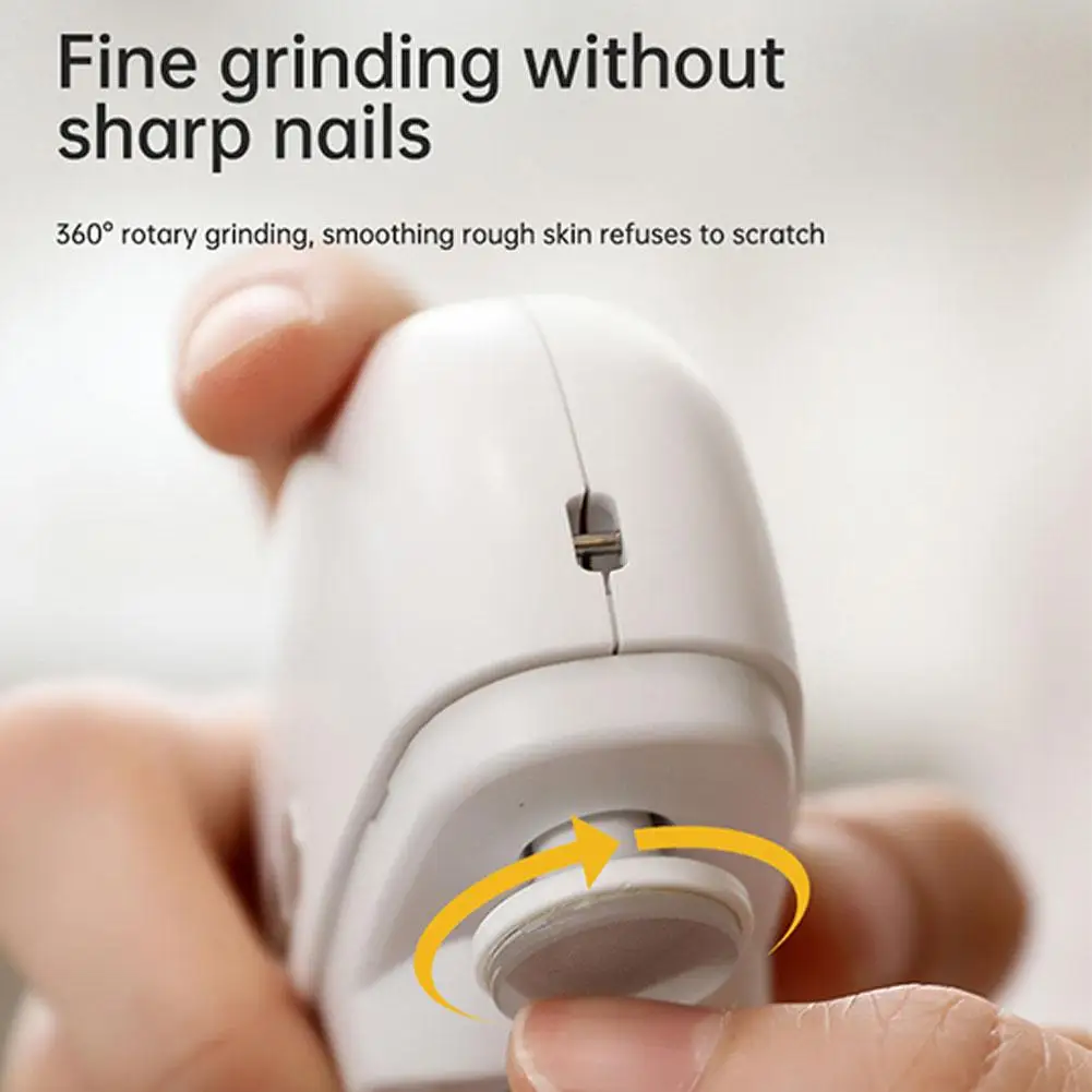 2 In 1 Electric Nail Clippers Manicure Anti-Splash Nail Trimmer For Baby Finger Toe Scissors Pedicure Thick Nails Cutter Tools