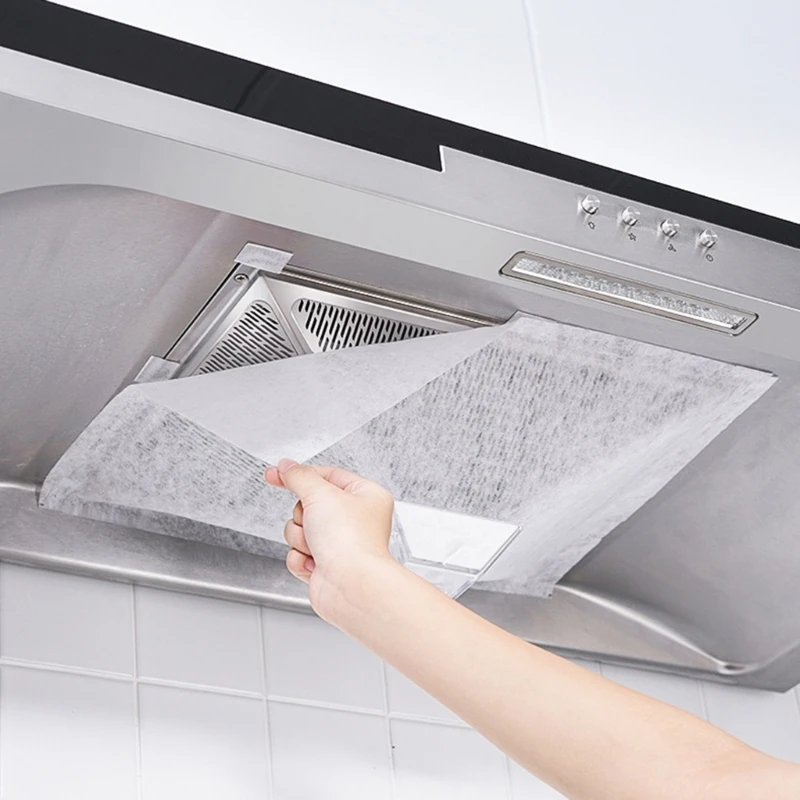 Ranges Hood Grease Filter Paper Kitchen Oil Absorbing Paper Cooker Hood Filter D08D