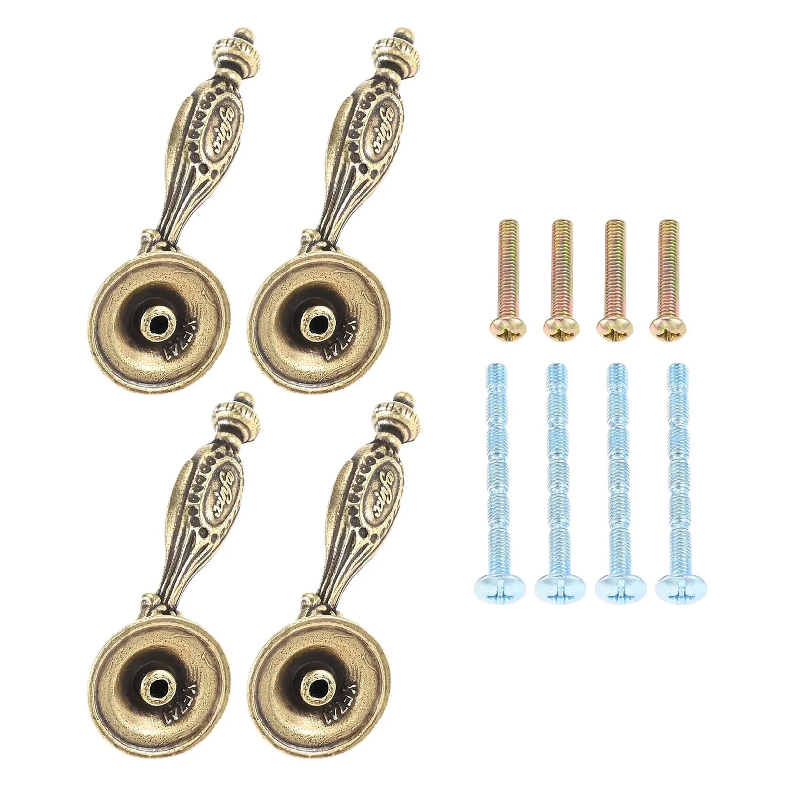 4 pièces Vintage pendentif tire Antique sculpté tiroir armoire tirer poignée avec vis pour commode armoire meubles cuisines décoratives