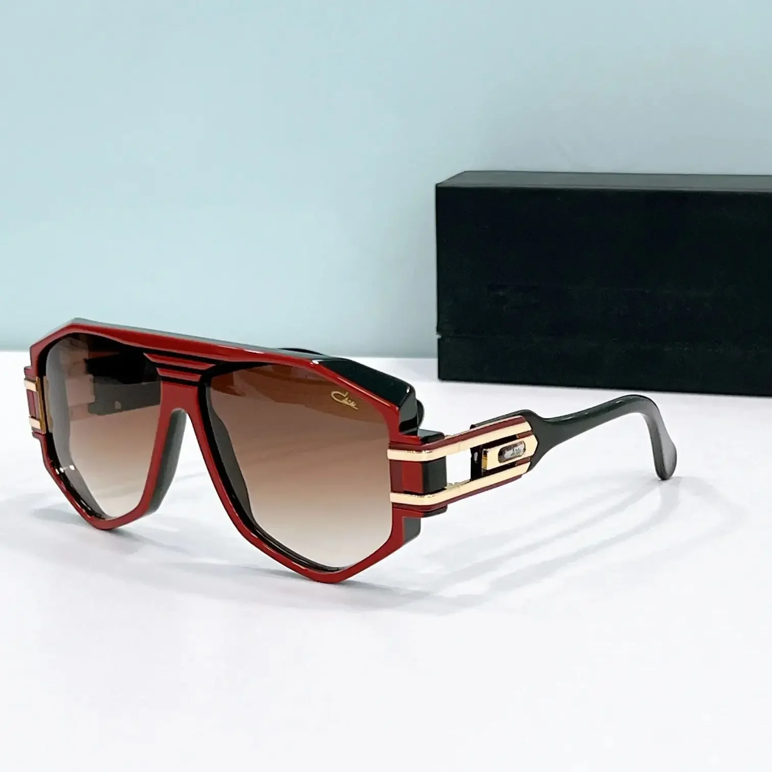 

Authentic ORIGINALCAZAL MOD1633 Popular Red Alloy+Acetate Frame Men Women Sun Glasses Leisure Business Retro Male Couple Eyewear