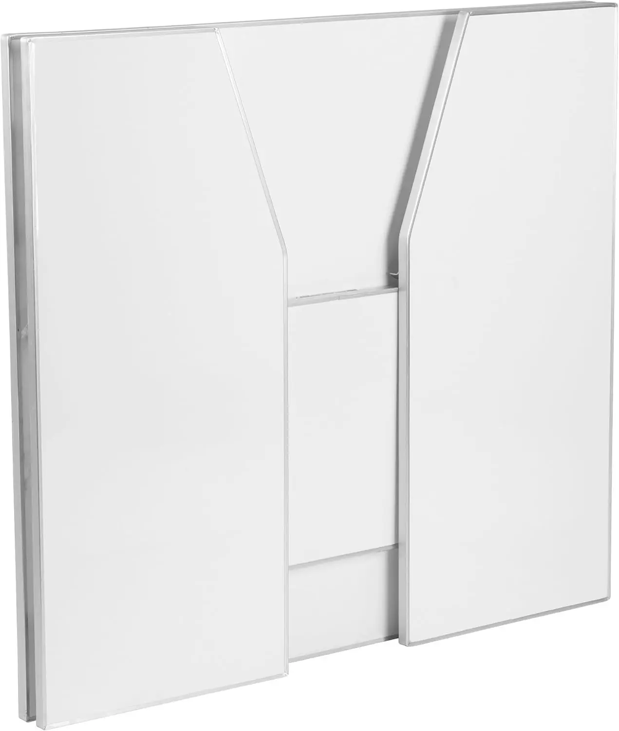 4' Folding Portable Event Bar With Top And Middle Shelves, Mobile Laminate Foldable Bar For Parties And Events, White