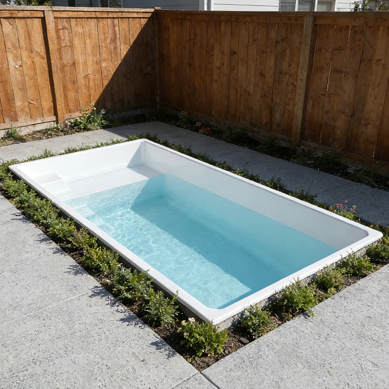 Factory Direct Home Modern Luxury Fiberglass FRP Outdoor Adult Soaking Pool Buried Swimming Pool Equipment Set