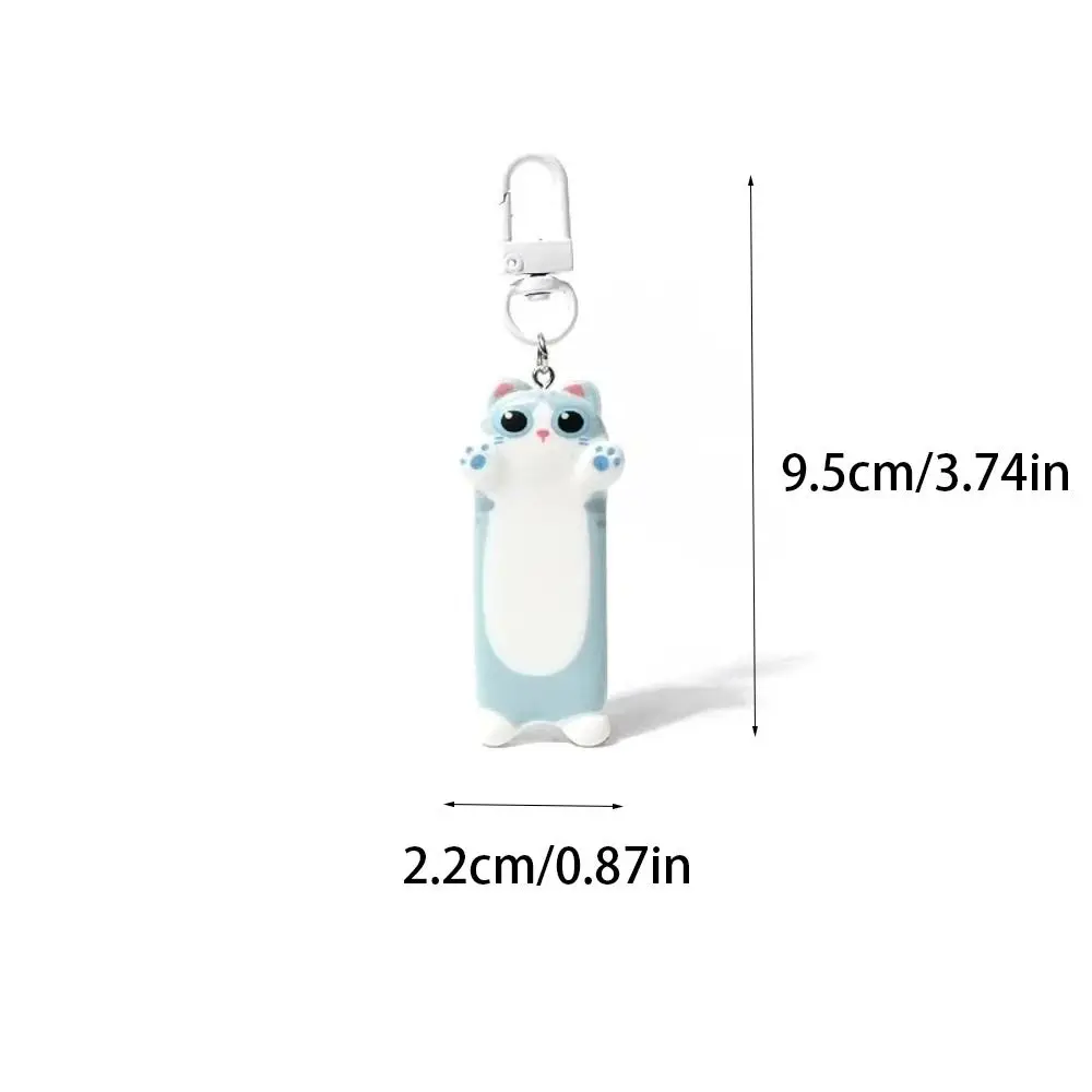 Kawaii 수지 고양이 키 체인 가방 액세서리 지갑 장식 만화 배낭 펜던트 자동차 열쇠 고리 어린이 선물