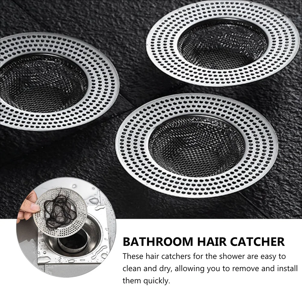 

2 шт., слив из нержавеющей стали, ловушка для волос для душа, кухонная раковина, сито для ванной комнаты, сетка для пола, сливная крышка для ванны, легко чистится, нет