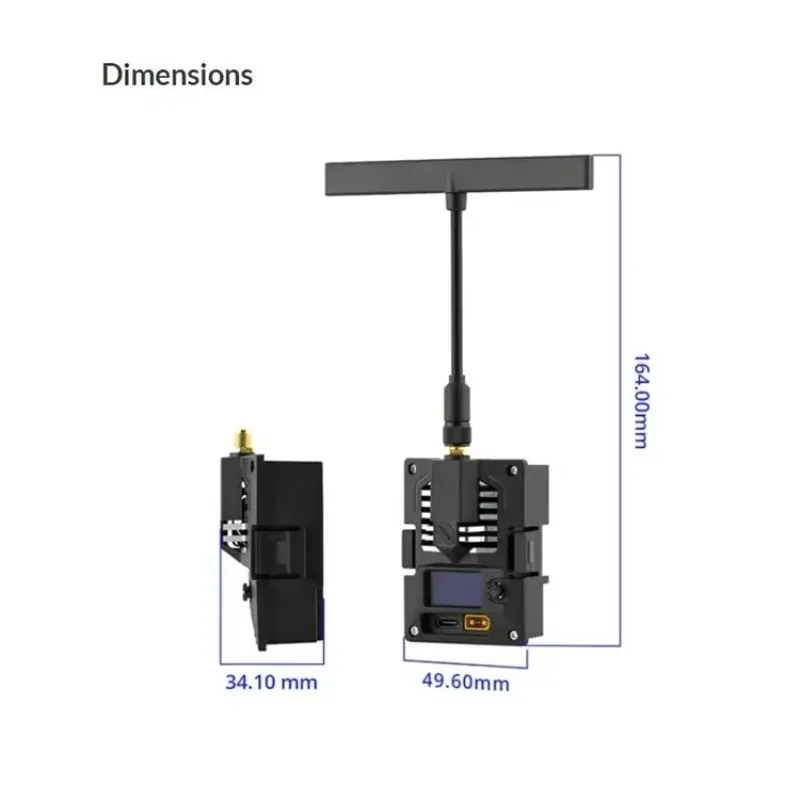 Per Radiomaster Bandit Micro ExpressLRS 915 MHz Modulo RF Testa ad alta frequenza Fcc915 T Antenna RC FPV Ricevitore