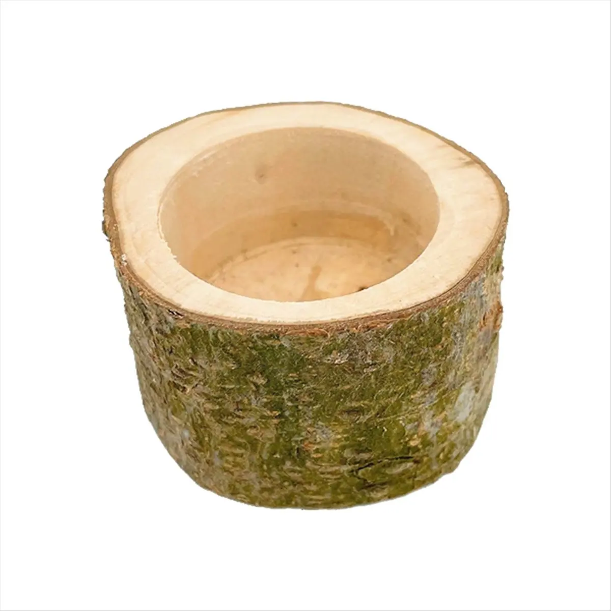 ABFW Pet Hamster Wooden Food Bowl Hamster Squirrel Food Bowl Log Gnawing Toys for Small Animals Food Bowls