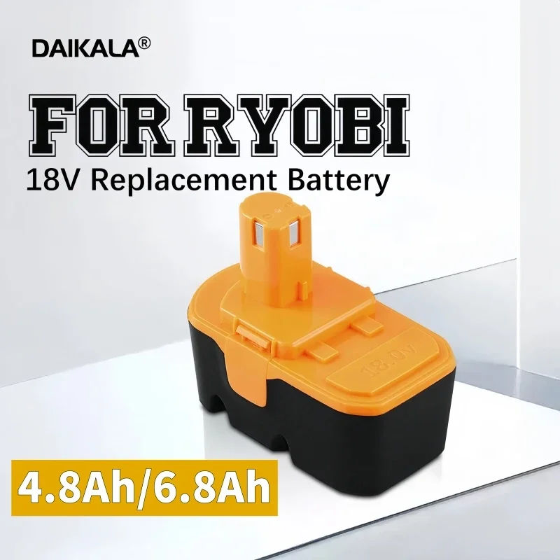 

Перезаряжаемый аккумулятор для электроинструментов Ryobi 18 в P100 6800 мАч P101 ABP1801 ABP1803 BPP 1820