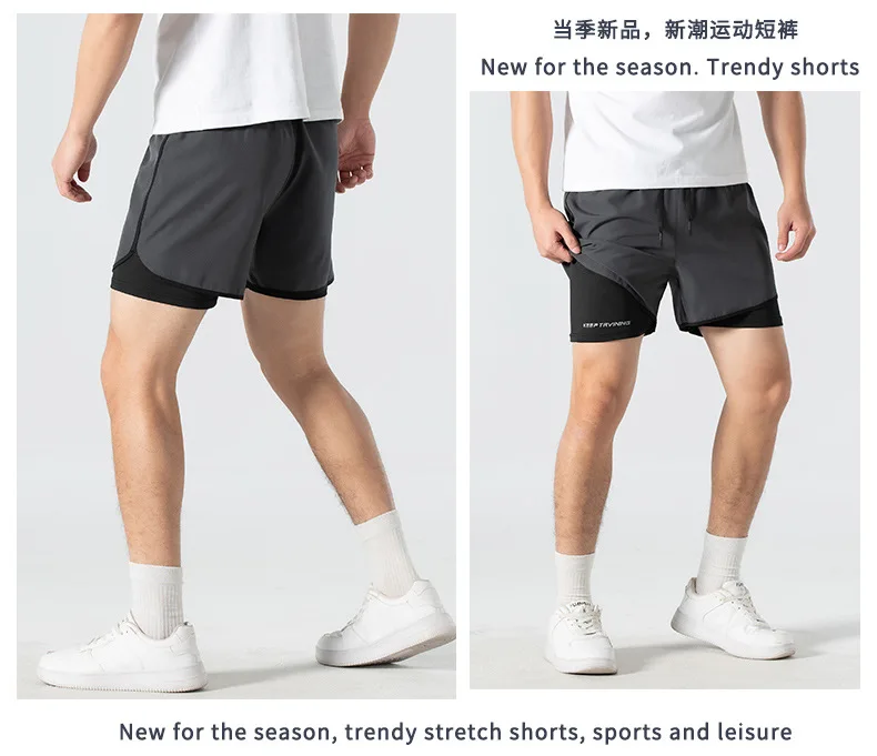 Short de course à pied pour homme, pantalon d'entraînement, basket-ball, football, salle de sport, objectifs d'entraînement, fitness, respirant, appelle, séchage rapide, 2024