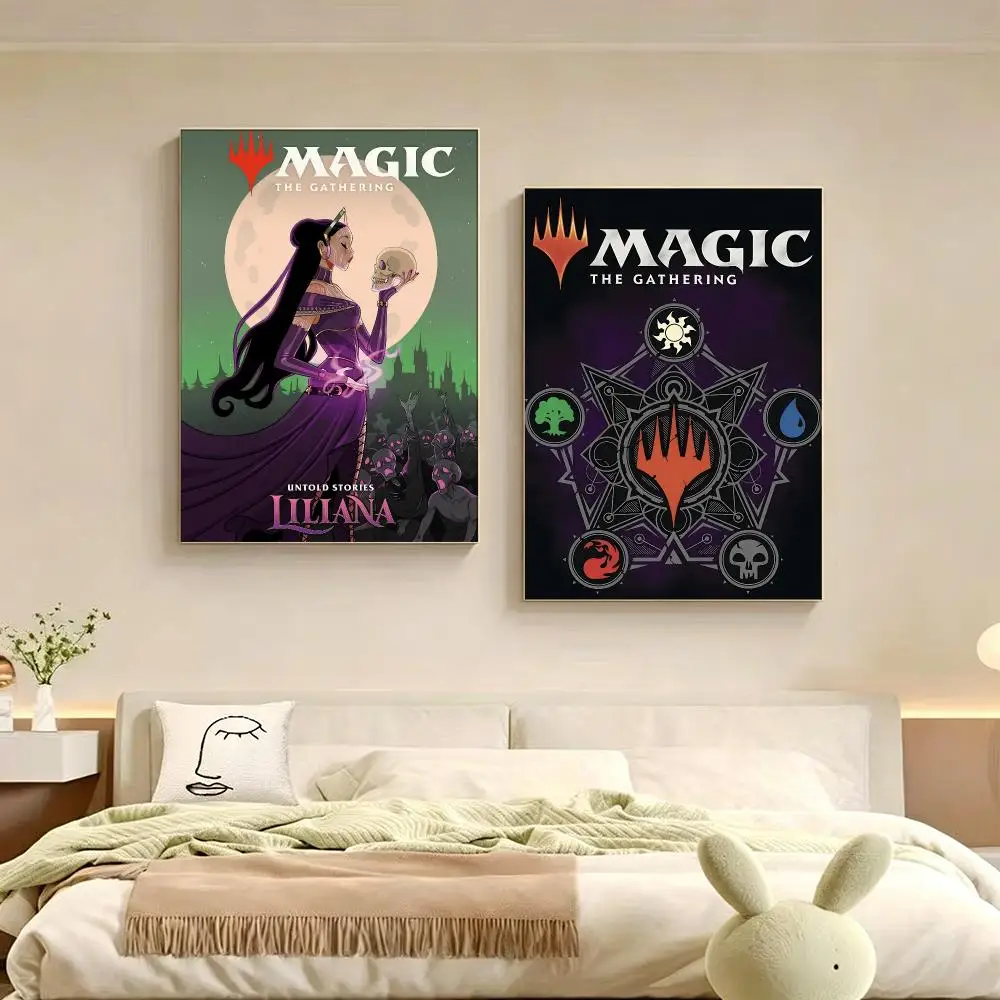 Game Magic The Gathering Poster Poster Multiple Sizes  frameless Creamy Style Wall Art Home Decor For Living Room Bedroom gift
