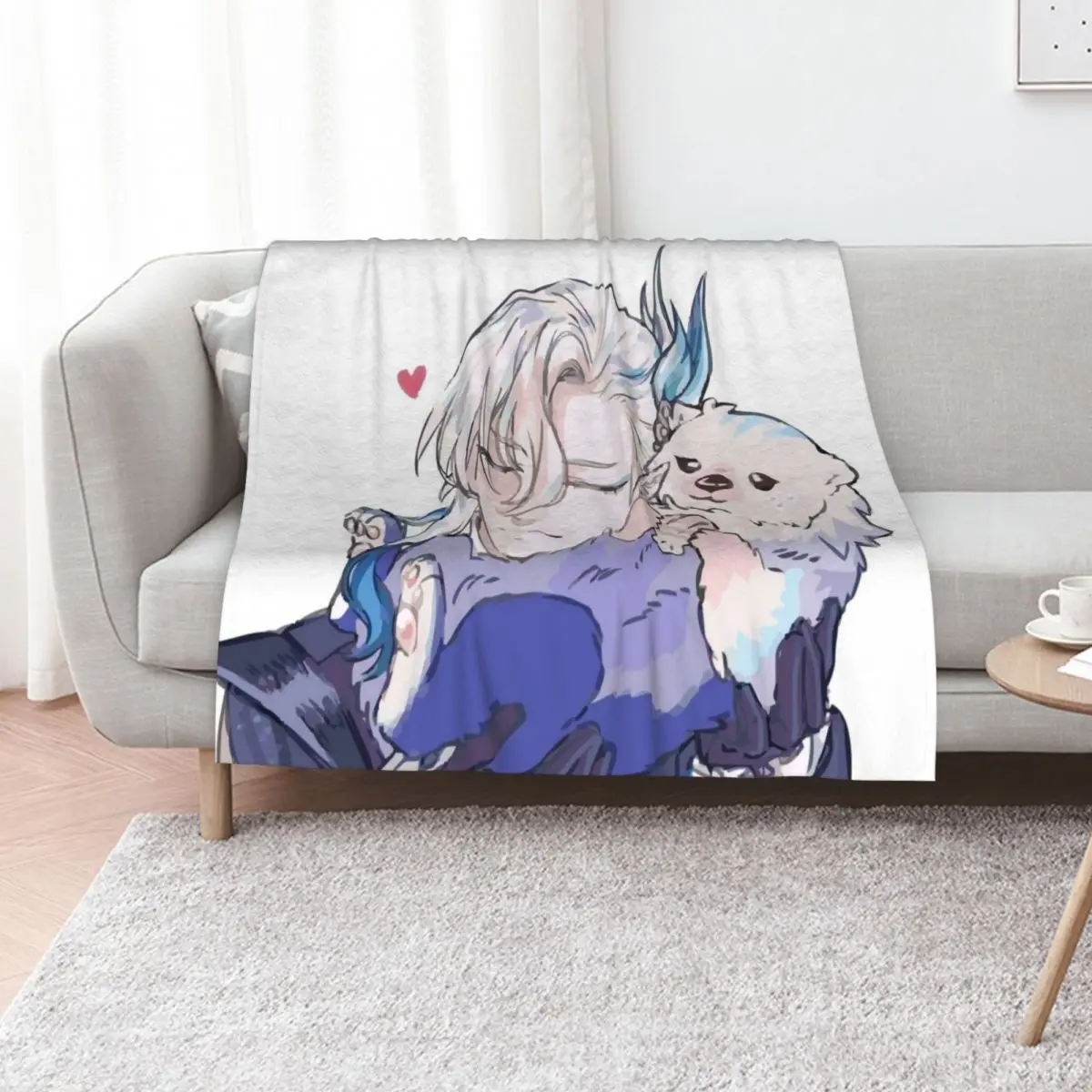 

Neuvillette witj otter Throw Blanket Soft Plaid Blankets Sofas Of Decoration Fashion Sofas Multi-Purpose Blankets