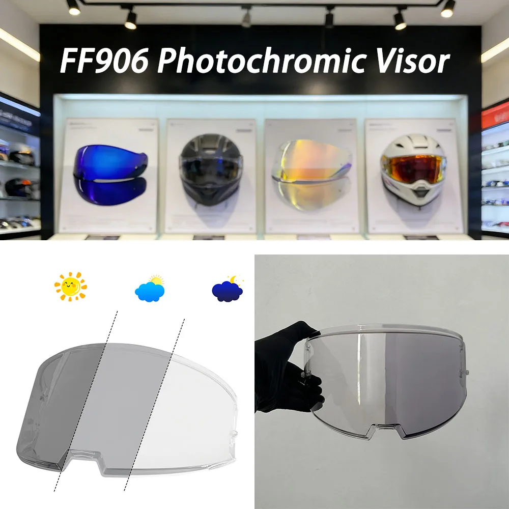 Motorcycle Helmet hromic lens For LS2 FF906 Advant Helmet Photochromic Visor Uv Protection Casco Moto Visera Sunshield