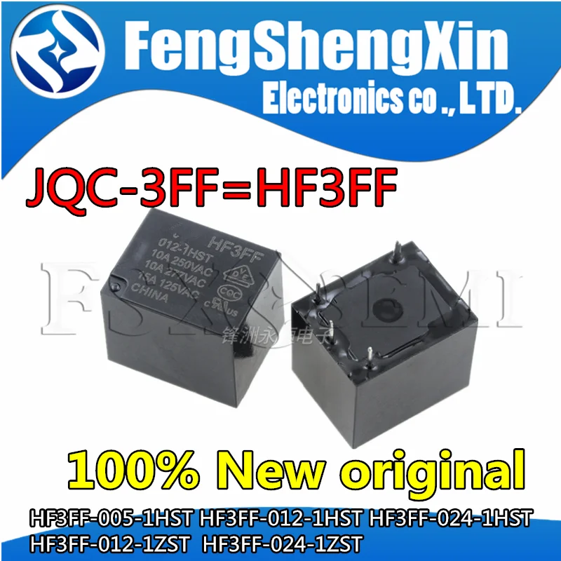 5pcs JQC-3FF HF3FF-005-1HST HF3FF-012-1HST HF3FF-024-1HST HF3FF-012-1ZST  HF3FF-024-1ZST Relay