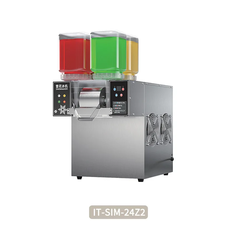 Commercial multi-flavor snowflake ice machine stainless steel body four flavors milk tea drink shop ice machine
