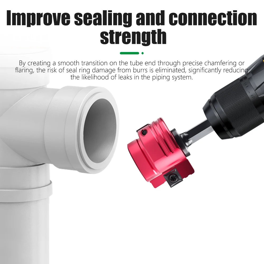 LAVIE 1pc PVC Pipe Reamer 6.35mm Hex Shaft Plumbing Tool PVC ABS Drain Water Pipe Joint Tool Drill Bits Clean Cement Remnants