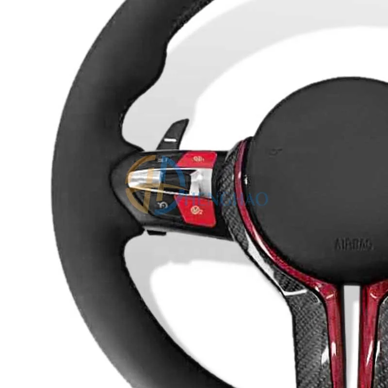 Customized M Sport Leather Steering Wheel Fit for BMW F10 F15 F20 F25 F30 M3 M6 M5 Carbon Fiber Steering Wheel - view 3