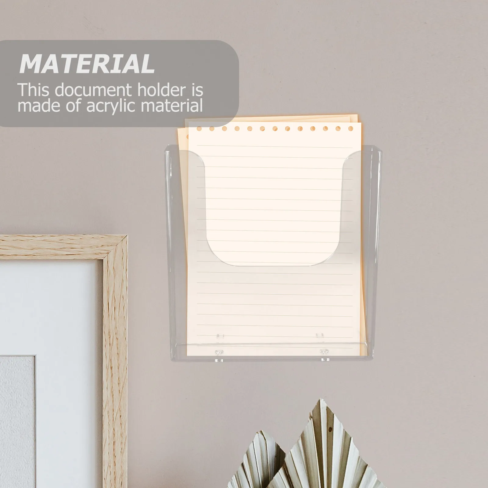 2pcs Acrylic Document Holder Wall Mounted Paper Organizer for Desk A4 A5 Clear Brochure Stand Flyer Rack File Display