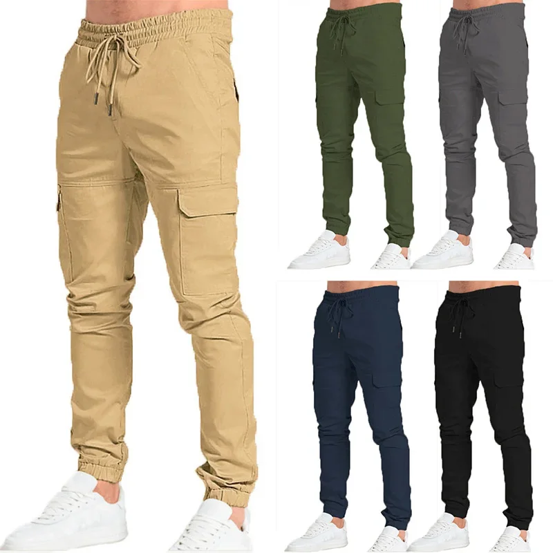 

Men Casual Cargo Pants Joggers Male Trousers Men Gym Jogging Pants Pocket Sport Sweatpants Hip Hop Pants Streetwear Men Clothing