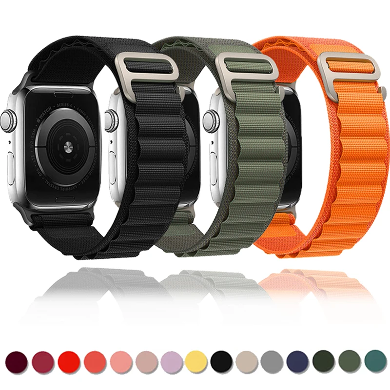 Alpine Loop strap for apple watch band 46mm 42mm 40mm 49mm 45mm 44mm 41mm 38mm Nylon Bracelet iwatch ultra 10 9 8 SE 7 6 5 4 3