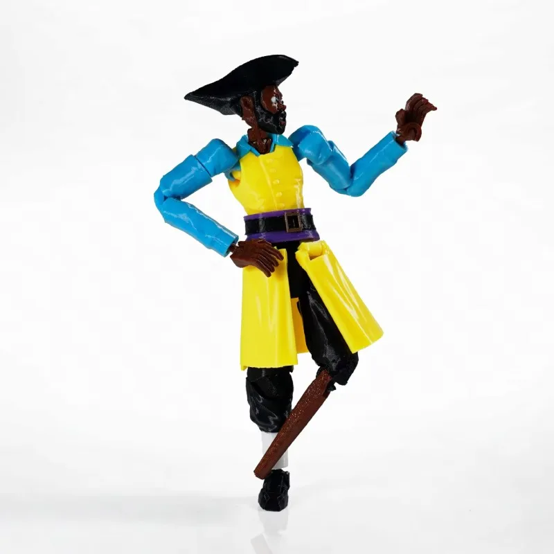 3D Printed Multi Jointed Articulated Model Backrooms Pirate Clark Dummy13 T13 Ben10 Heatblast Tennyson Collectible Decor