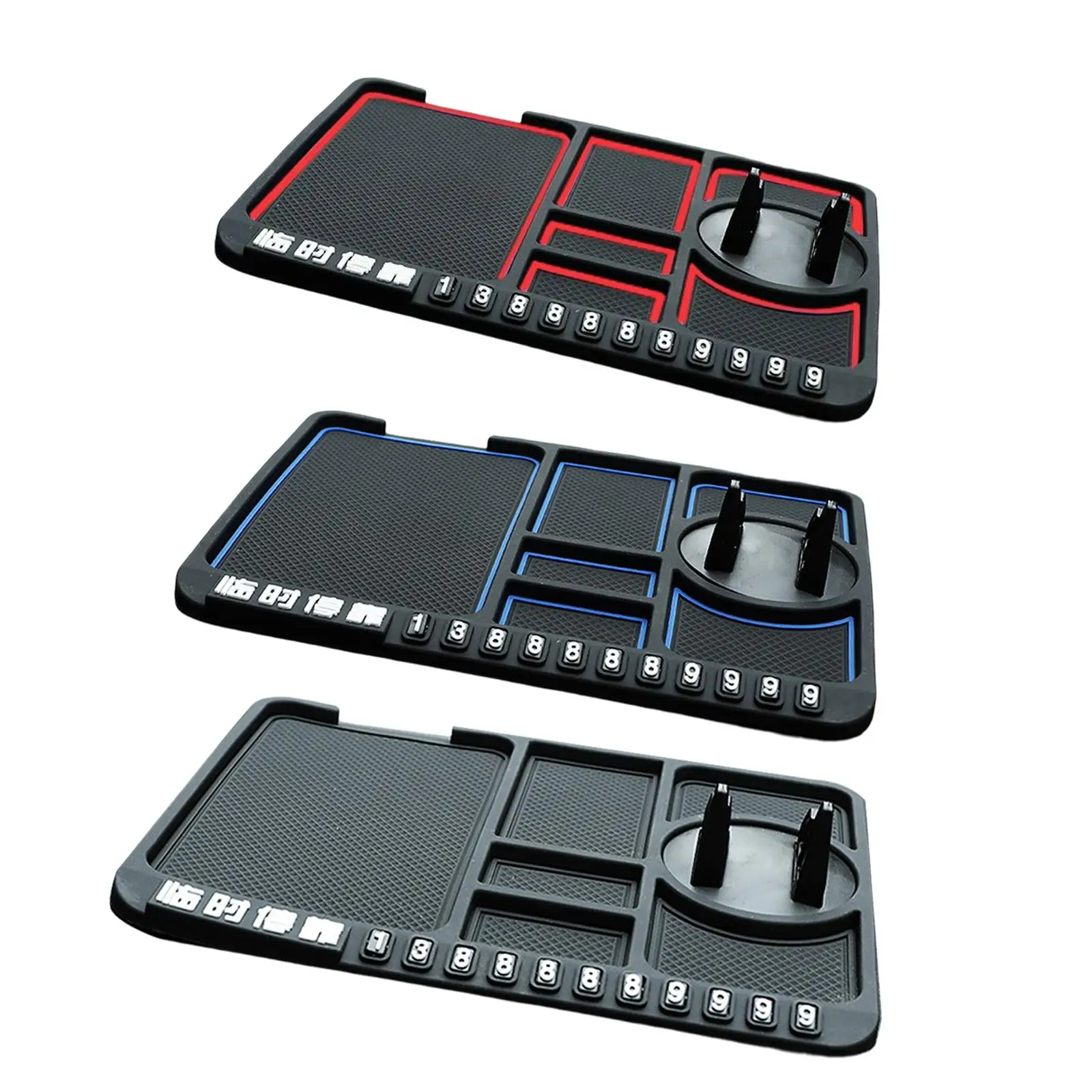 Multifunctional Car Anti Mat, Silicone Parking Card Number Plate, Anti Mount, Bracket