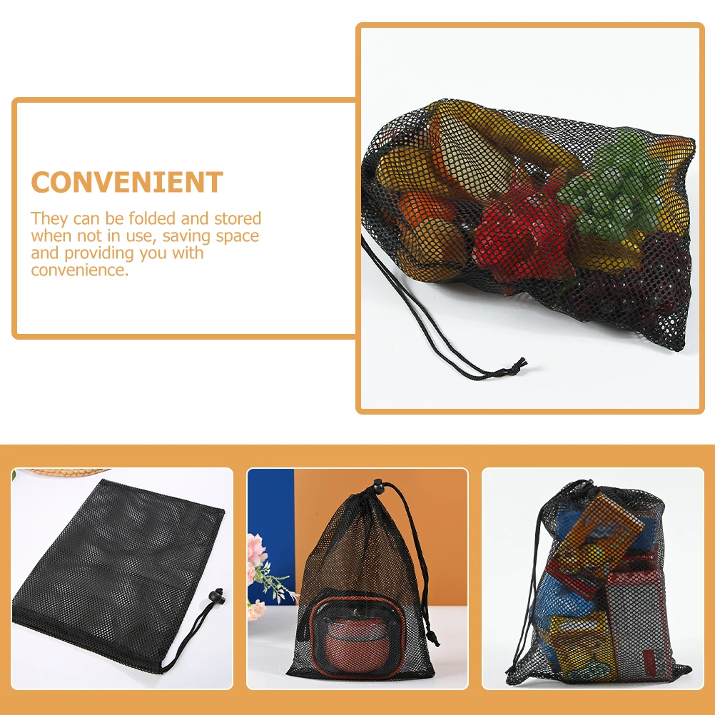 

10 Pcs Drawstring Mesh Bag Toy Storage Laundry Travel Wash Bags Clothes Swimming Equipment Net