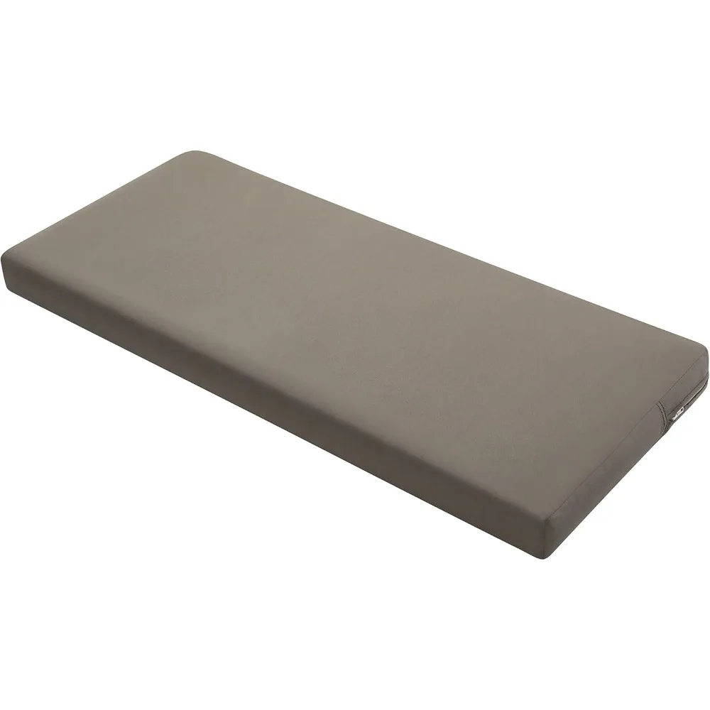 

Water-Resistant Outdoor Bench Cushion, 48x18x3 Inches, Patio Furniture Swing Cushion, Dark Tone