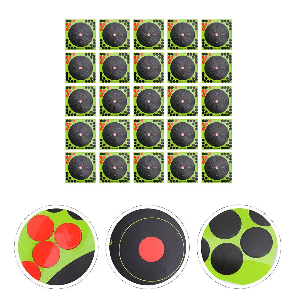 40Sheets Dart Target Stickers High Quality Adhesive Paper Targets Portable Lightweight Replaceable for Range Practice Shooting