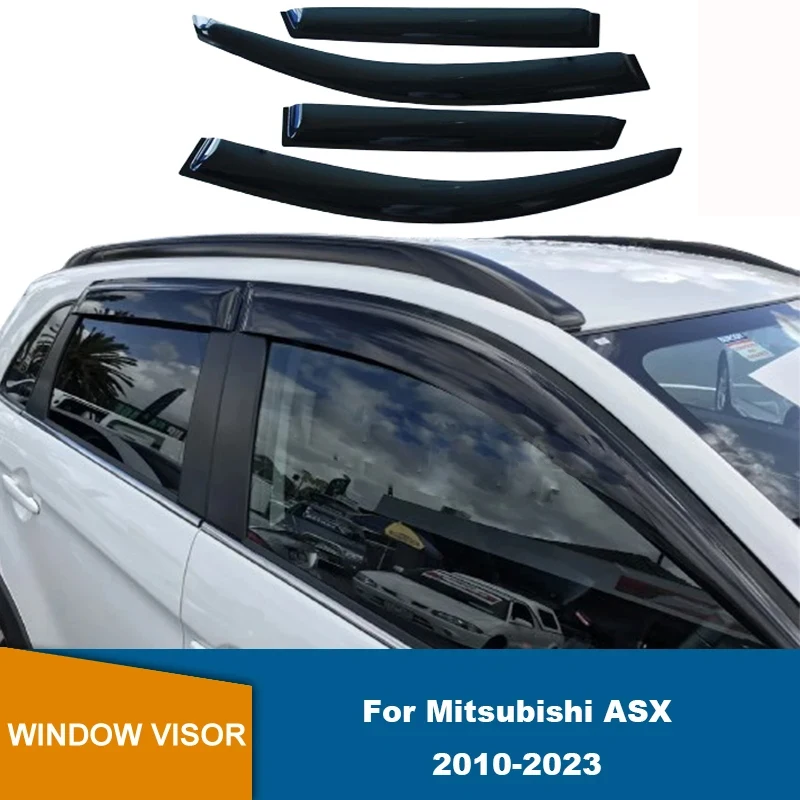 Side Window Deflectors For Mitsubishi ASX 2010 2011 2012 2013 2014 2015 2016 2017 2018 2019 2020 2021 2022 2023 Window Visor