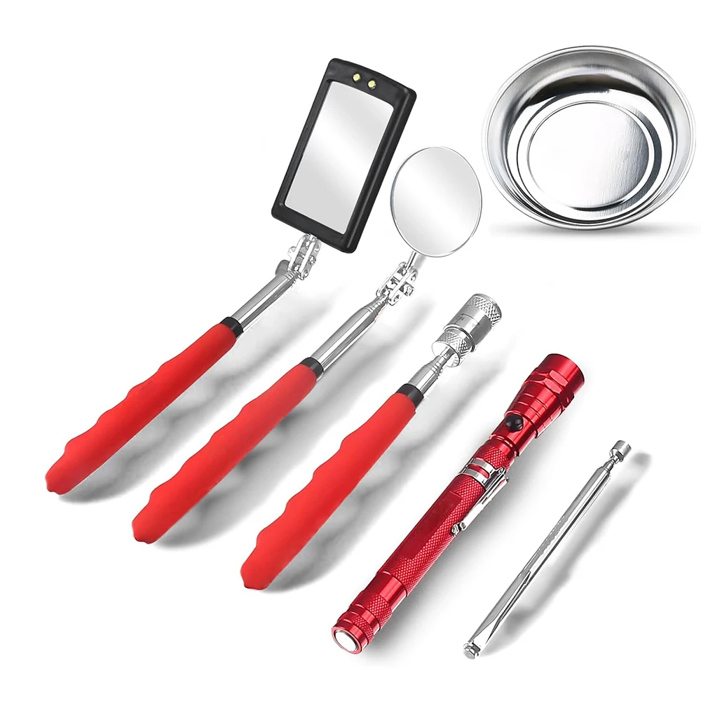 

6 Piece Telescoping Magnetic Pickup Tool Set Extendable Mechanic Magnet Retrieval Tool Set