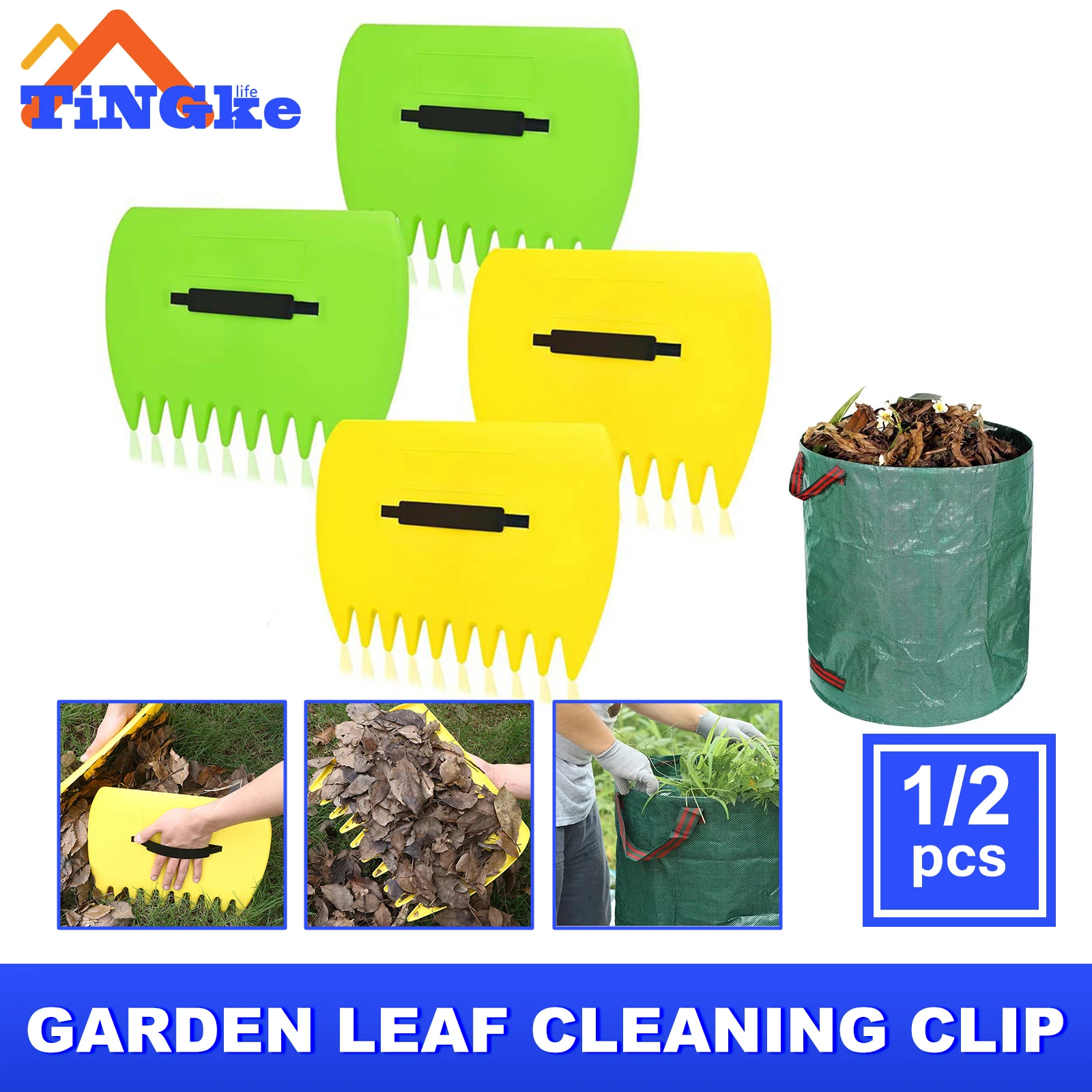 

Garden Leaf Cleaning Tools Gardening Tools Garbage Bag Leaf Cleaning Rake Garbage Clip For Quick Removal Of Fallen Feaves