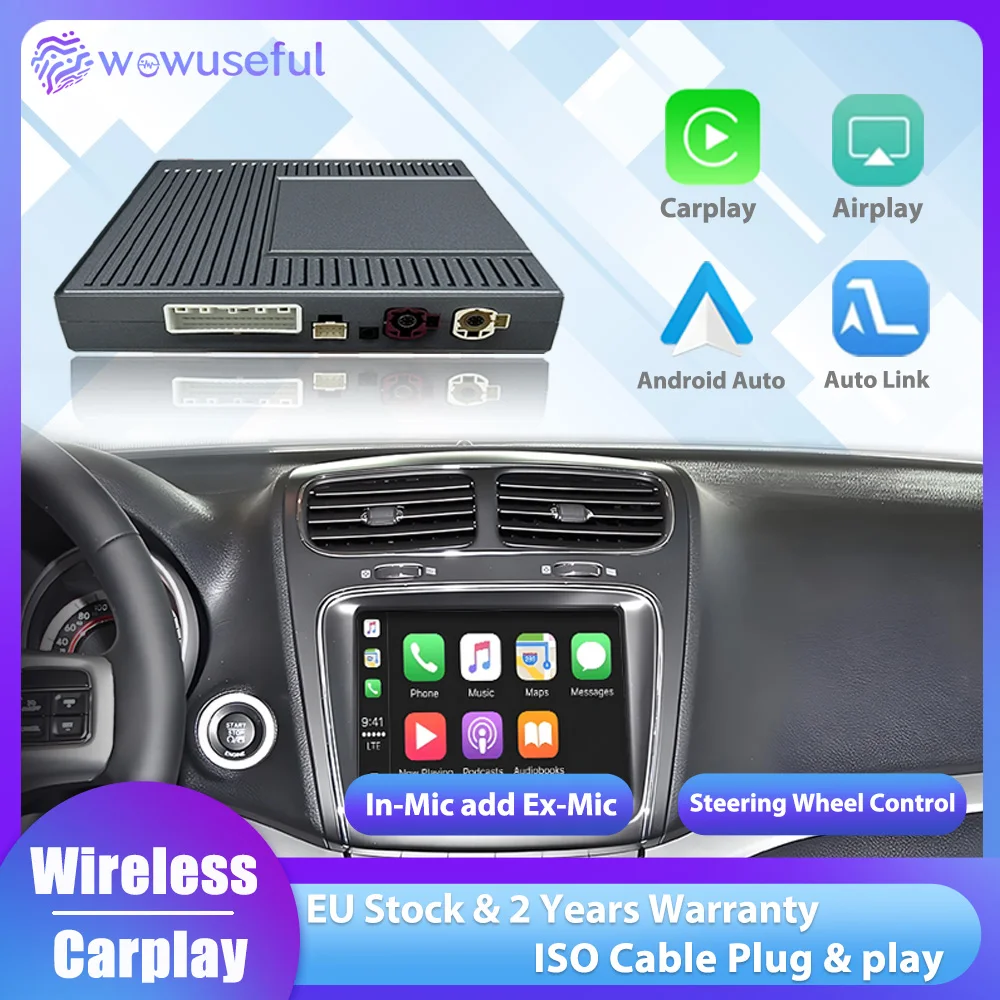 Wireless CarPlay For FIAT & Dodge Journey(13-16)  JCUV Android Mirror Link AirPlay CarPlay Function